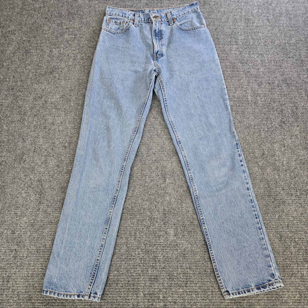 Vintage 1995 Levis 505 Womens 9 Med 29x32 Light Wash USA Straight Leg Jeans 90's